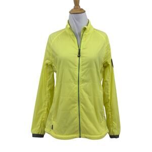 Strafe Jacket Womens S Small Bright Yellow Polartec Full Zip Soft Fleece Lined